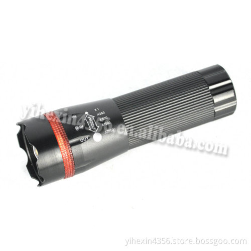 Multifunctional Led Flashlight Camping Light Traffic Light Zoomable Torch